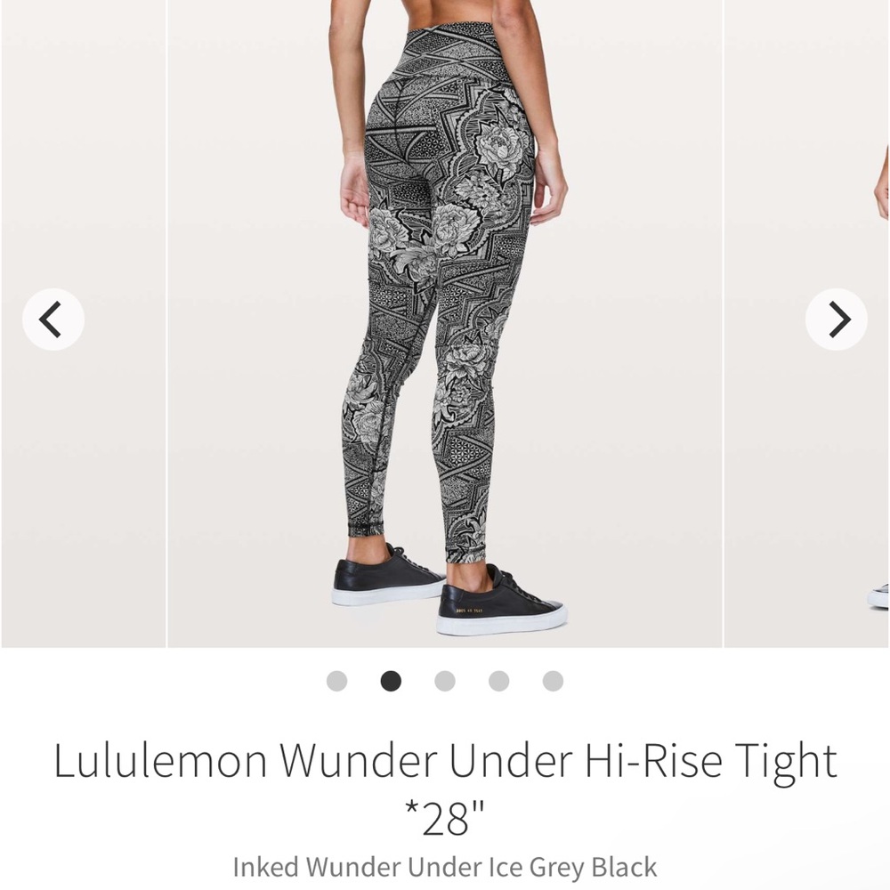 lululemon // Wunder Under High-Rise Tight 28” - Inked Ice Grey Black